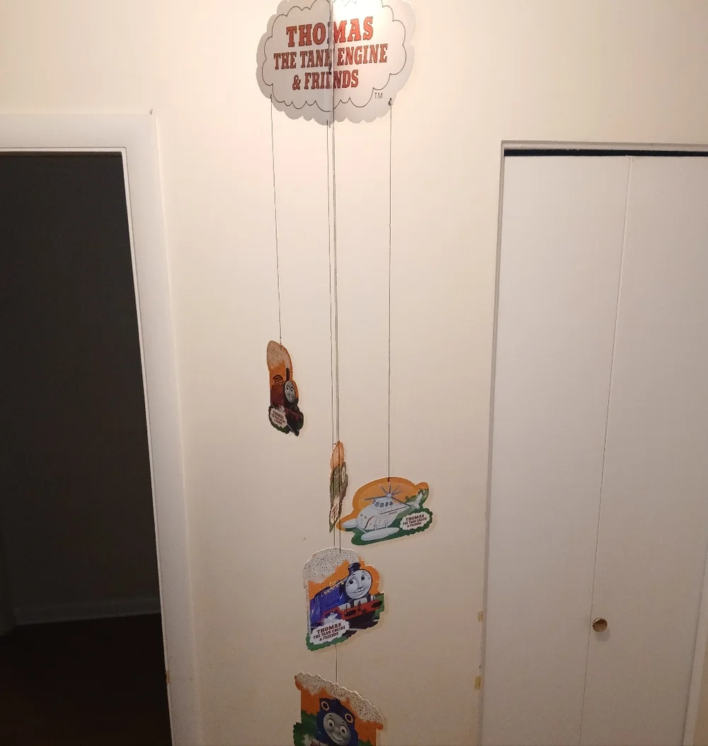 Thomas the Tank Engine Mobile Birthday/ Room Decoration + Stickers 3 sheets Used